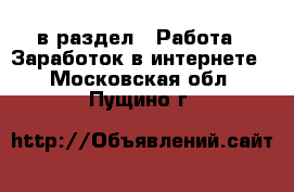  в раздел : Работа » Заработок в интернете . Московская обл.,Пущино г.